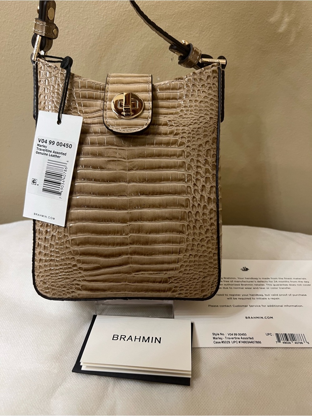 Brahmin Croc-Embossed Crossbody NWT - Picture 2 of 15
